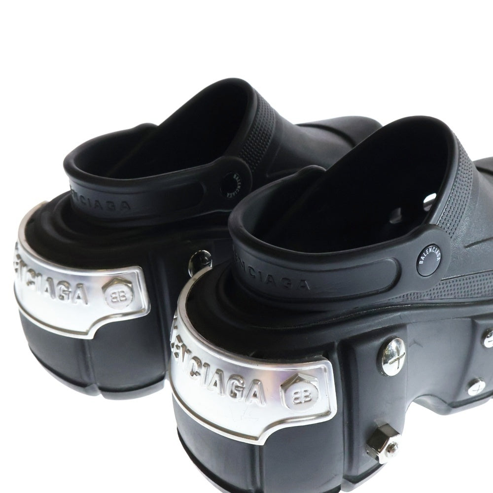 BALENCIAGA(バレンシアガ) ×crocs クロックス HARDCROCS 687398 ハードクロックス プラットフォームスタッズクロックス ミュールサンダル ブラック