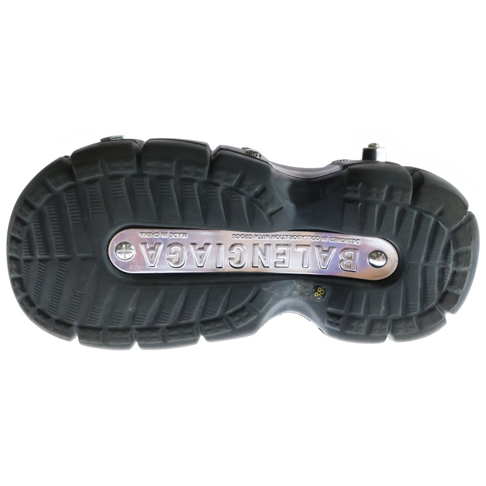 BALENCIAGA(バレンシアガ) ×crocs クロックス HARDCROCS 687398 ハードクロックス プラットフォームスタッズクロックス ミュールサンダル ブラック