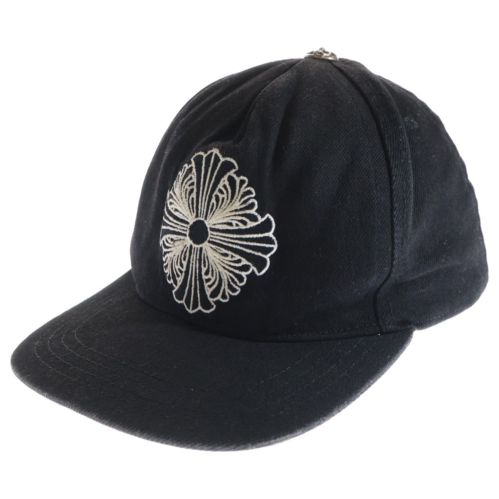 CHROME HEARTS(クロムハーツ) BASEBALL TRUCKER CAP クロス刺繍クロスボール付きキャップ 帽子 ブラック