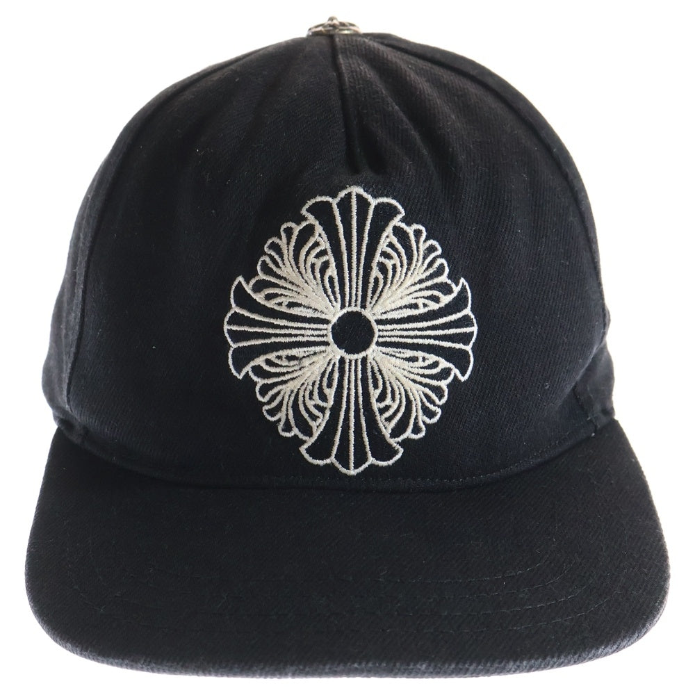 CHROME HEARTS(クロムハーツ) BASEBALL TRUCKER CAP クロス刺繍クロスボール付きキャップ 帽子 ブラック