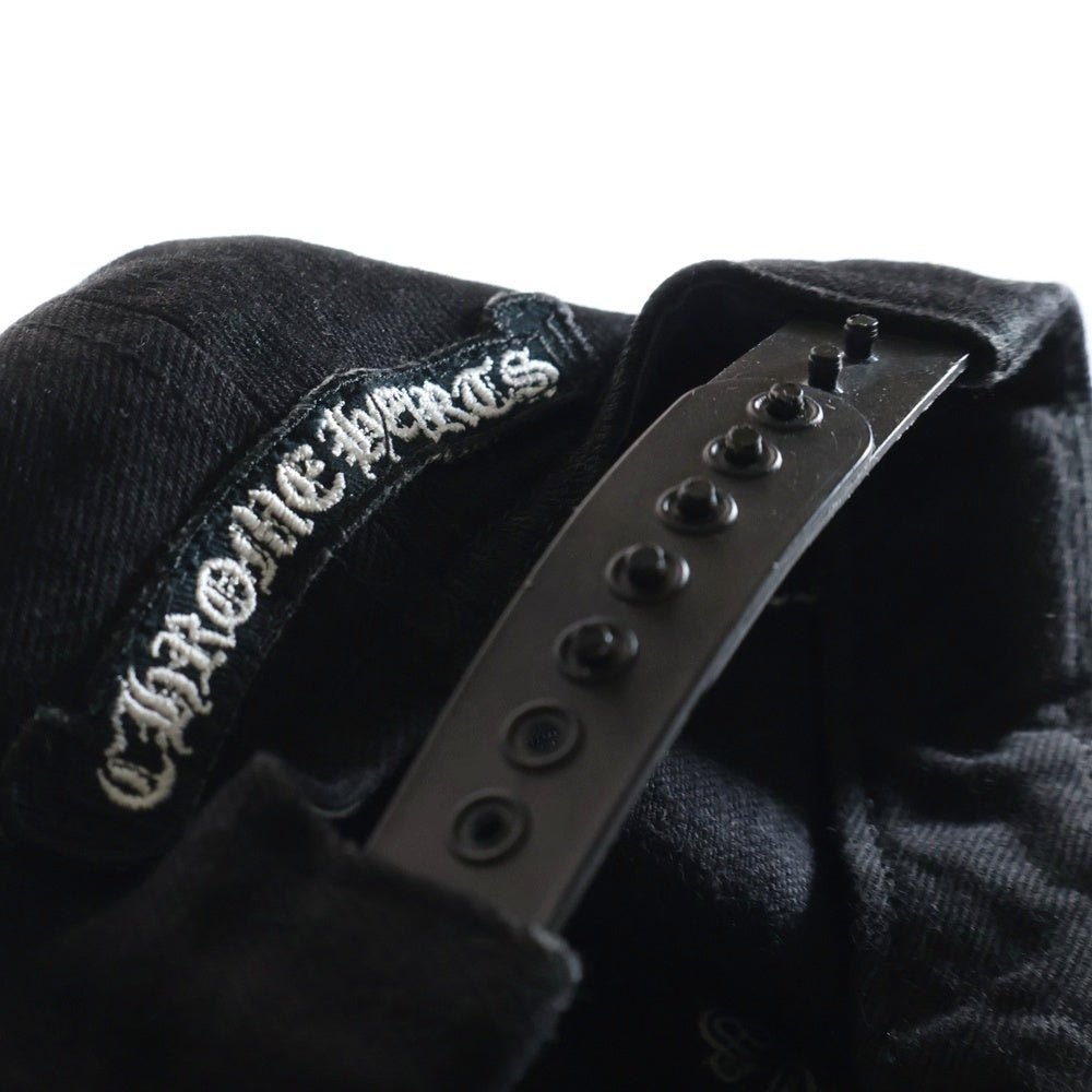CHROME HEARTS(クロムハーツ) BASEBALL TRUCKER CAP クロス刺繍クロスボール付きキャップ 帽子 ブラック