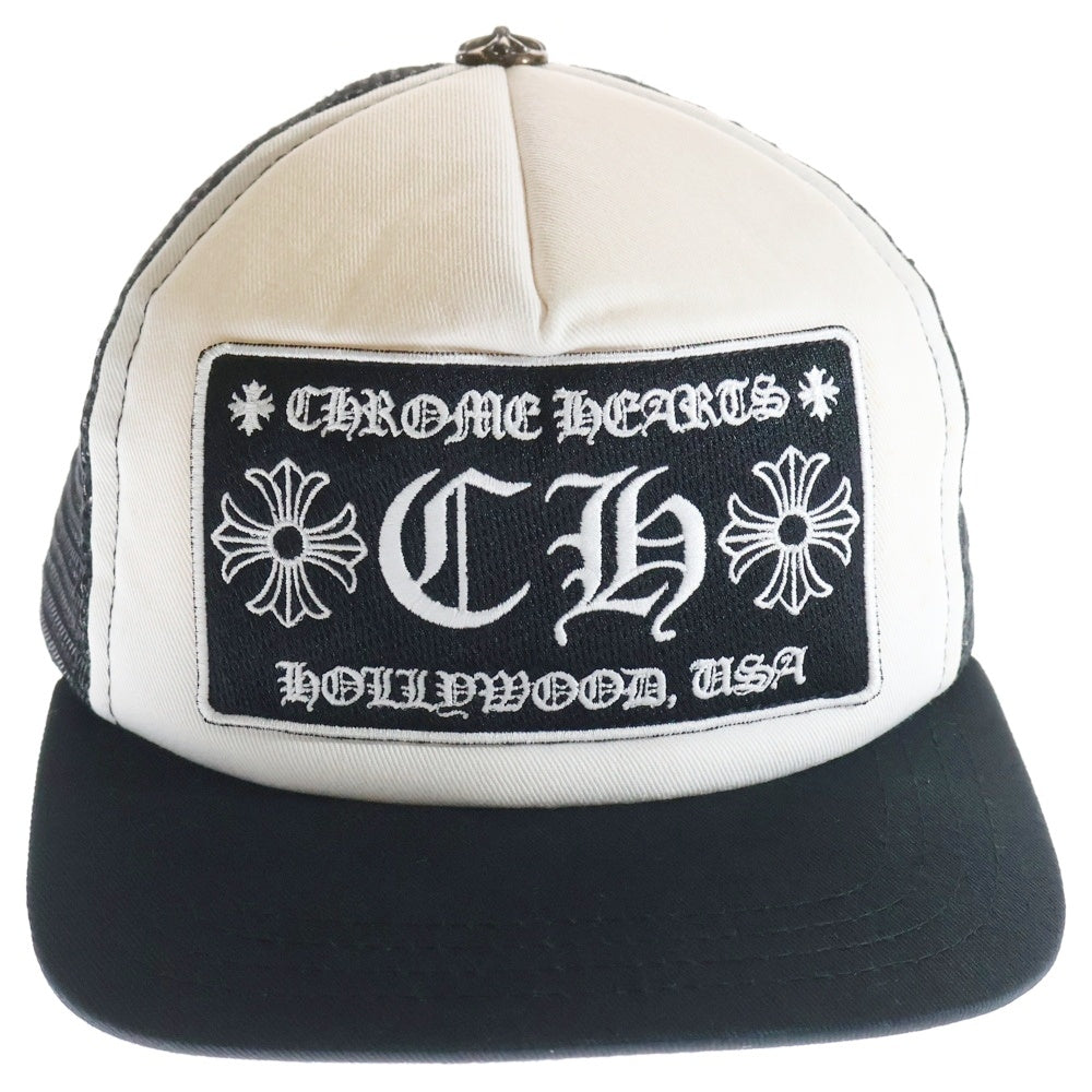 CHROME HEARTS(クロムハーツ) TRUCKER CAP CHパッチメッシュトラッカーキャップ クロスボール付 帽子 ホワイト/ブラック