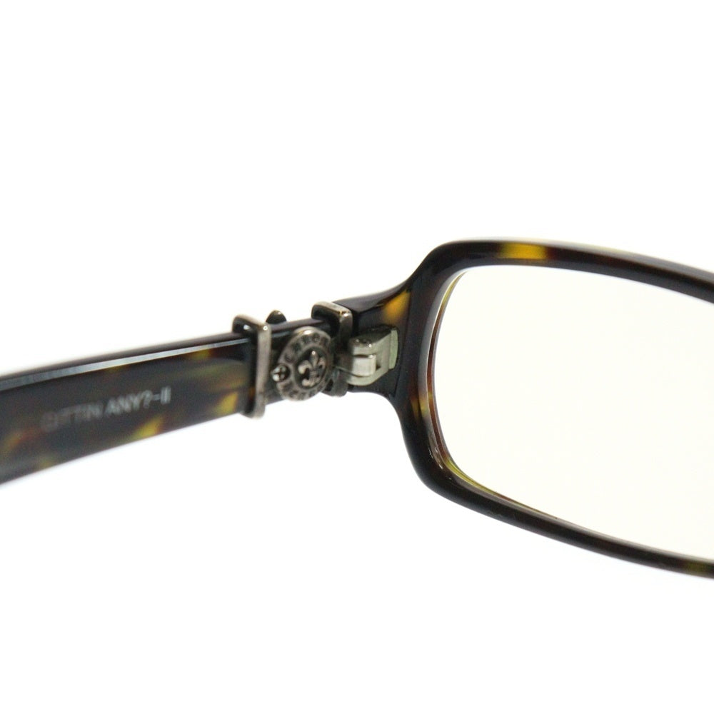 CHROME HEARTS(クロムハーツ) GITTIN ANY?-II BSフレアテンプル スクエアフレームサングラス アイウェア 眼鏡 ブラウン/クリア