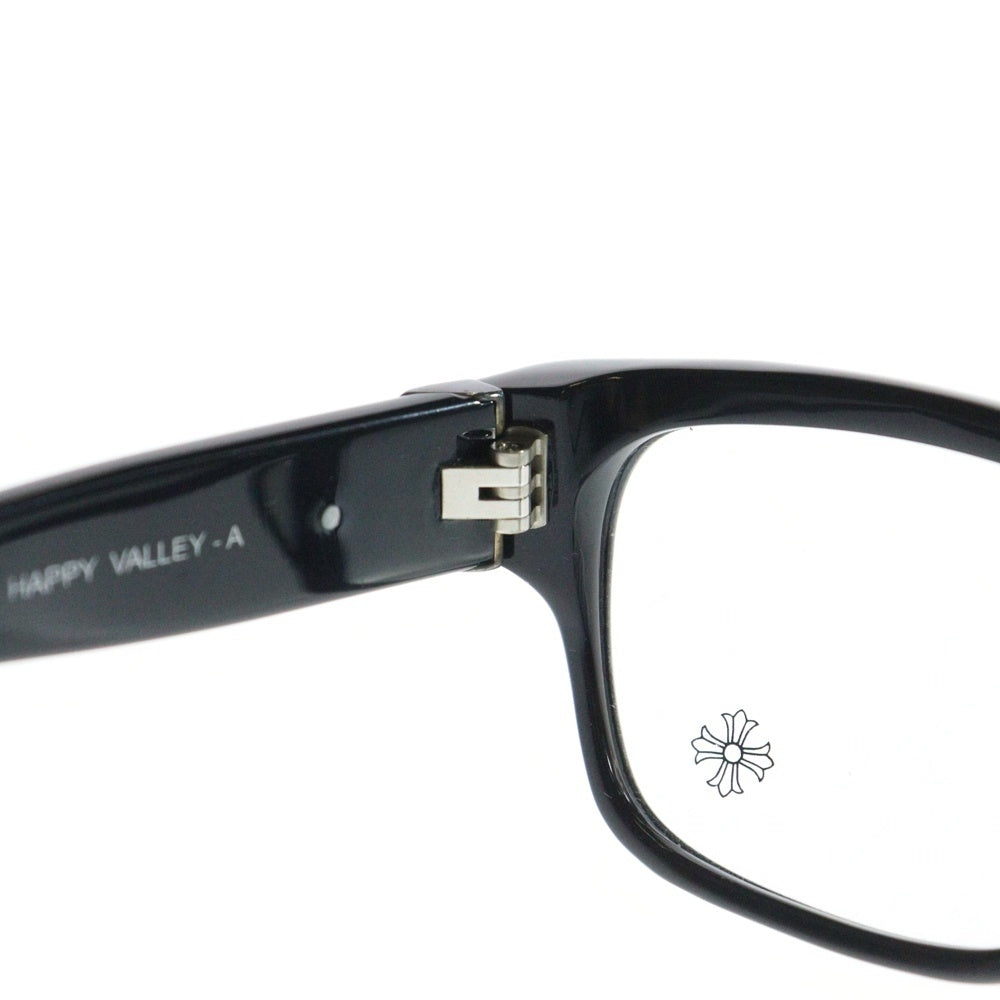 CHROME HEARTS(クロムハーツ) HAPPY VALLEY-A フレアニーテンプル スクエアフレームサングラス アイウェア 眼鏡 ブラック/クリア