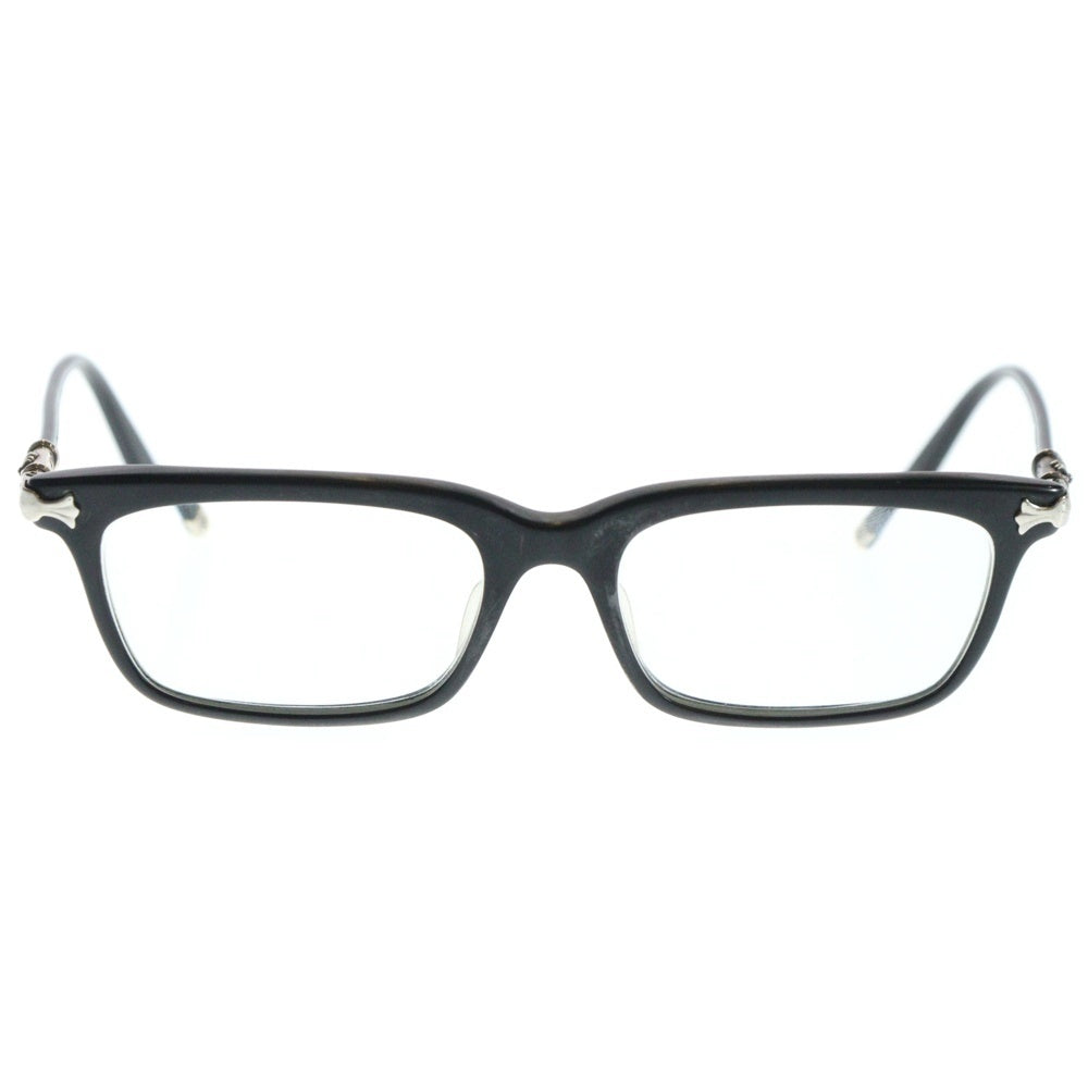 CHROME HEARTS(クロムハーツ) FUN HATCH-A クロステンプル スクエアフレームサングラス アイウェア 眼鏡 ブラック/クリア