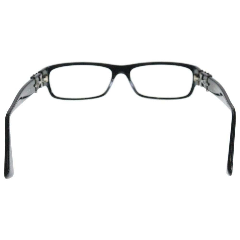 CHROME HEARTS(クロムハーツ) BELOW ME セメタリークロステンプル スクエアフレームサングラス アイウェア 眼鏡 ブラック/シルバー