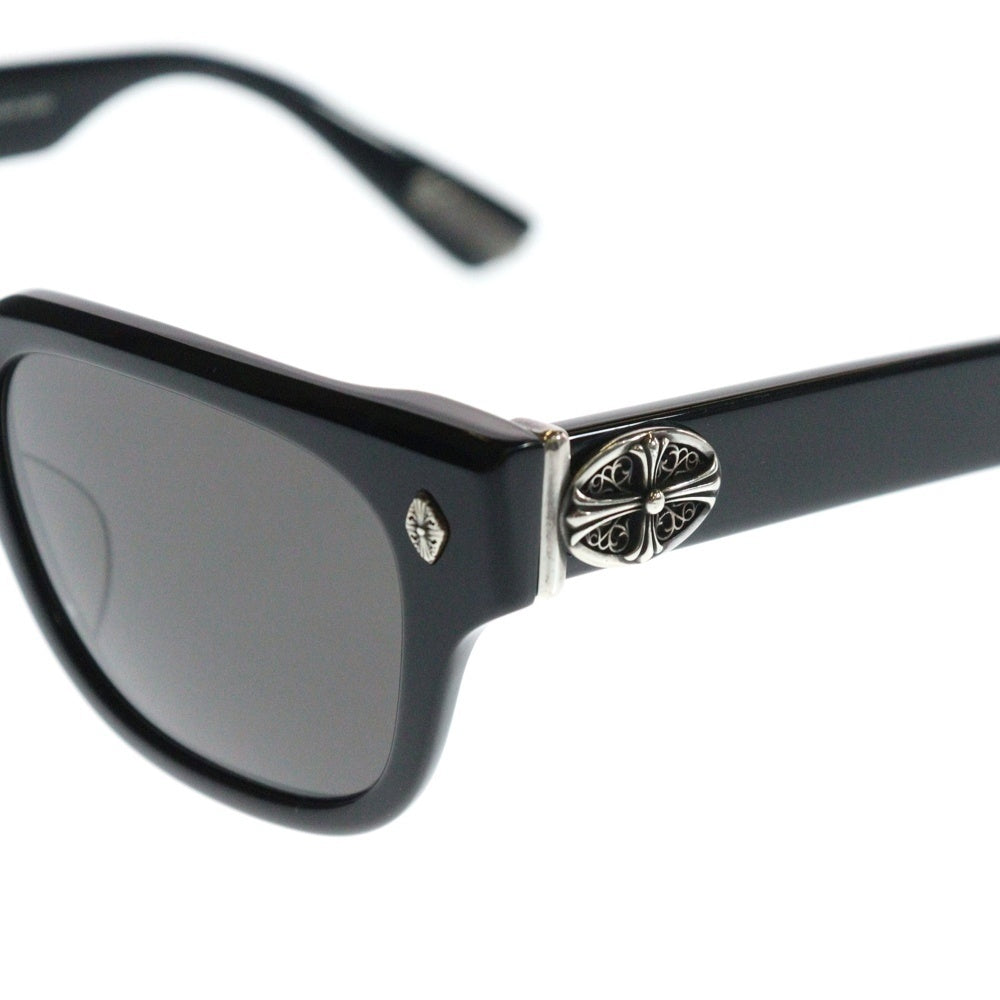 CHROME HEARTS(クロムハーツ) GIVENHED クラシックオーバルクロス スクエアサングラス アイウェア 眼鏡 ブラック/ブラック
