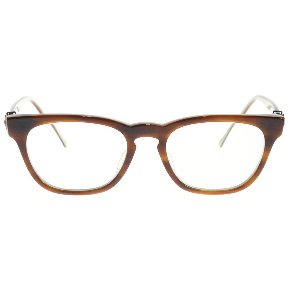 CHROME HEARTS(クロムハーツ) LOUVIN CUP ホースシューテンプル ボストンフレームサングラス アイウェア 眼鏡 ブラウン/ホワイト