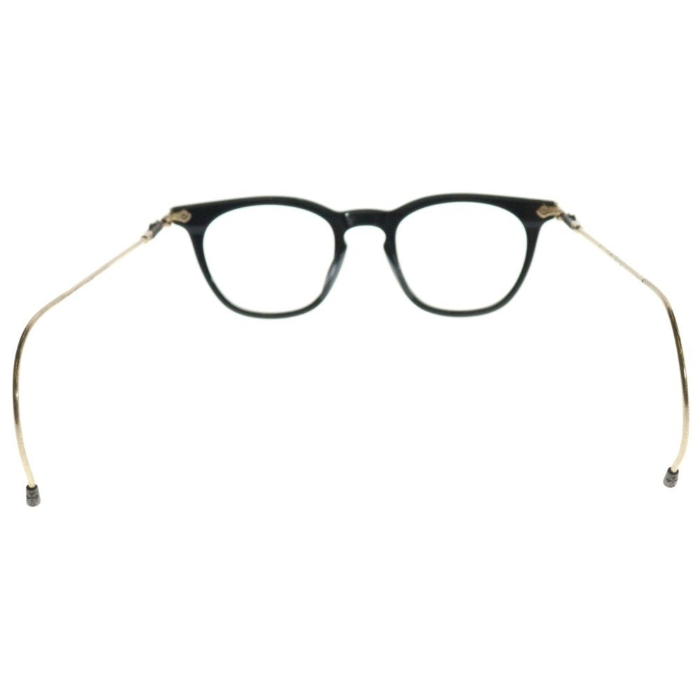 CHROME HEARTS(クロムハーツ) RIZZ1 ダガーテンプル ウェリントンサングラス ゴールドコーティング アイウェア 眼鏡 ブラック/ゴールド