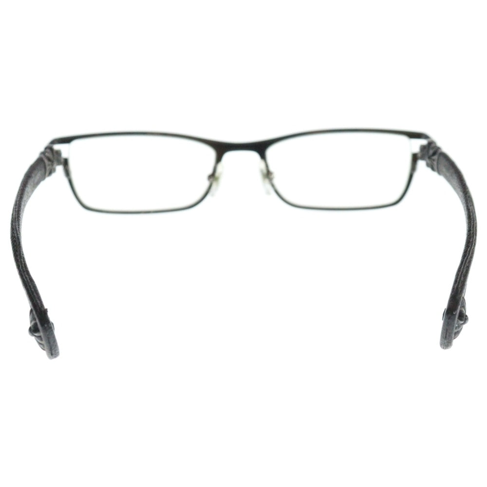 CHROME HEARTS(クロムハーツ) M.DIVER CHプラステンプル レザーサングラス アイウェア 眼鏡 ブラック/クリア