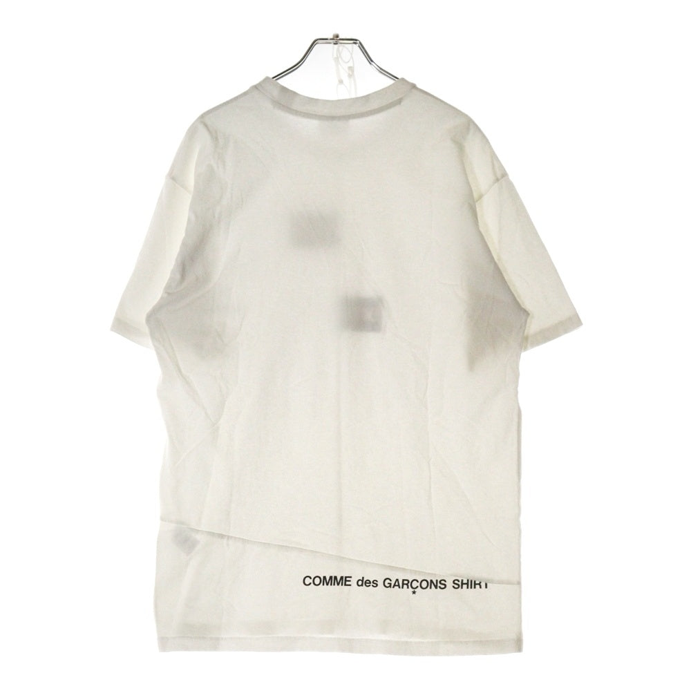 SUPREME(シュプリーム) 18AW ×Comme des Garcons SHIRT Split Box Logo Tee コムデギャルソン スプリット ボックスロゴ 半袖Tシャツ カットソー ホワイト