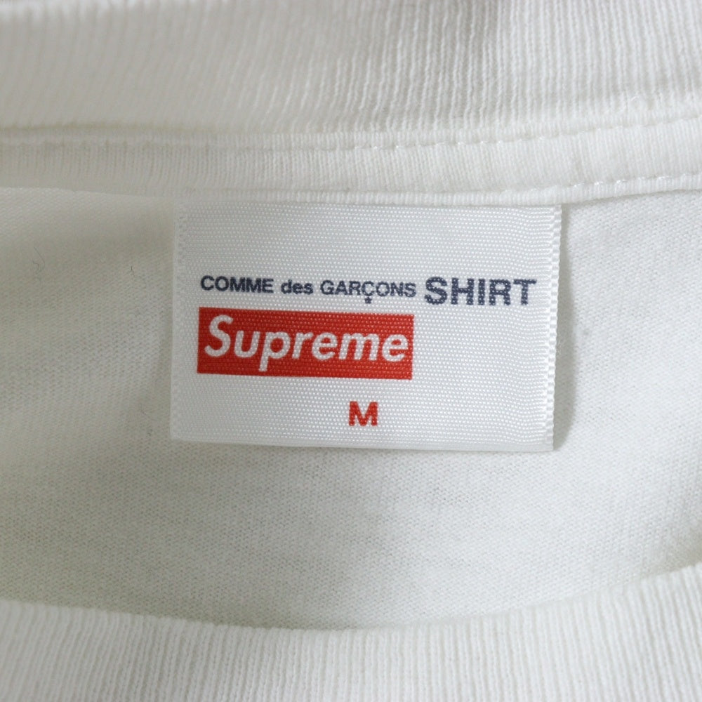 SUPREME(シュプリーム) 18AW ×Comme des Garcons SHIRT Split Box Logo Tee コムデギャルソン スプリット ボックスロゴ 半袖Tシャツ カットソー ホワイト