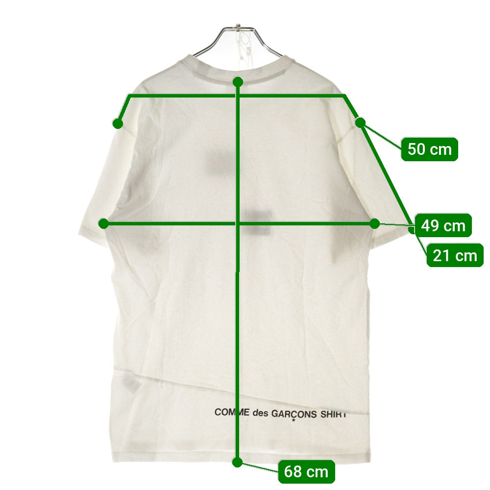 SUPREME(シュプリーム) 18AW ×Comme des Garcons SHIRT Split Box Logo Tee コムデギャルソン スプリット ボックスロゴ 半袖Tシャツ カットソー ホワイト