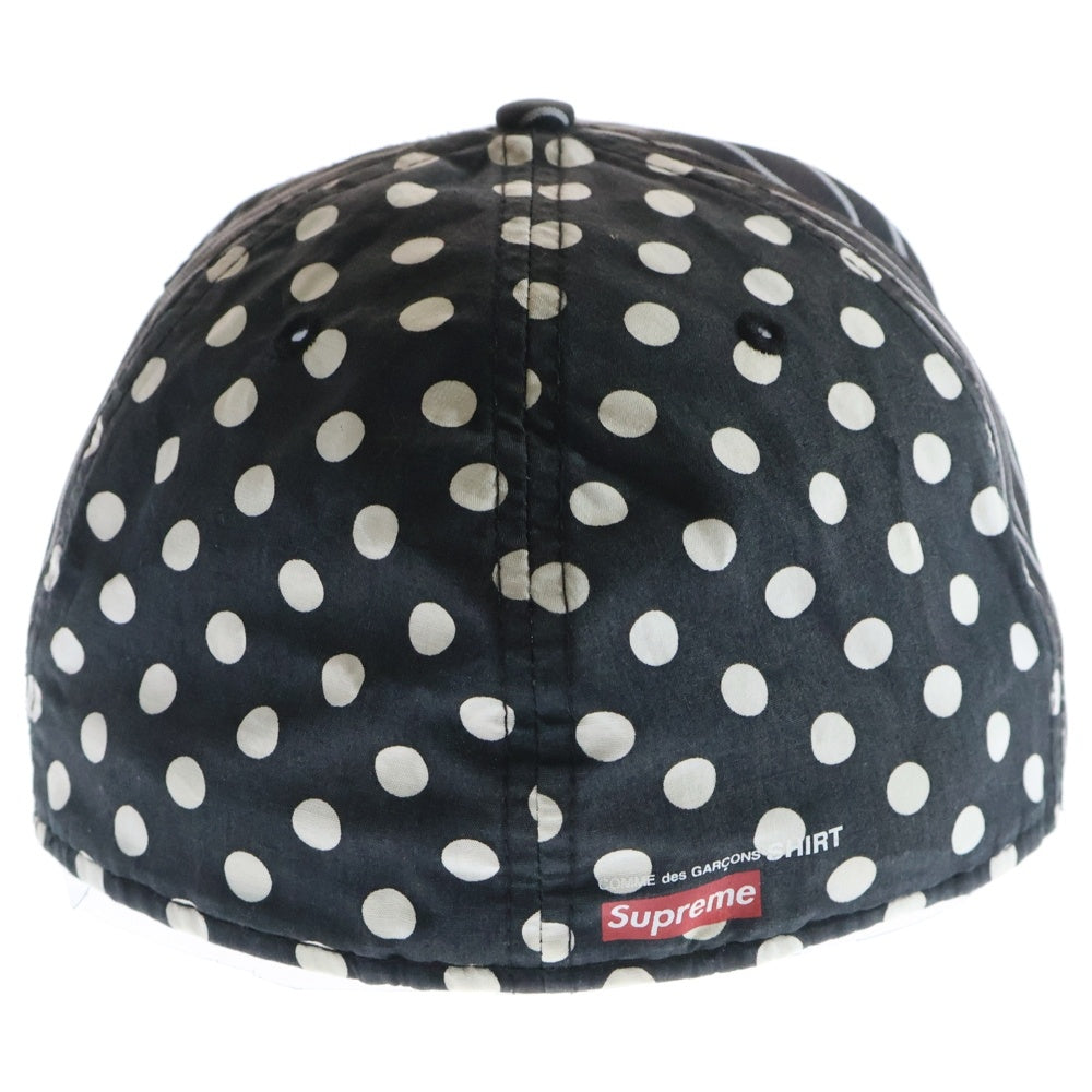 SUPREME(シュプリーム) 14SS ×COMME des GARCON SHIRT ×New Era コムデギャルソン ニューエラ ボックスロゴ ベースボールキャップ 帽子 ブラック/ホワイト