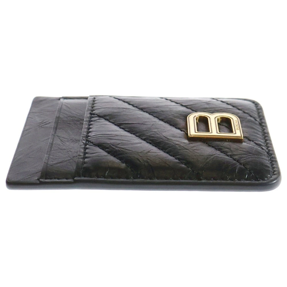BALENCIAGA(バレンシアガ) キルテッド マグネットパスケース カードケース ブラック