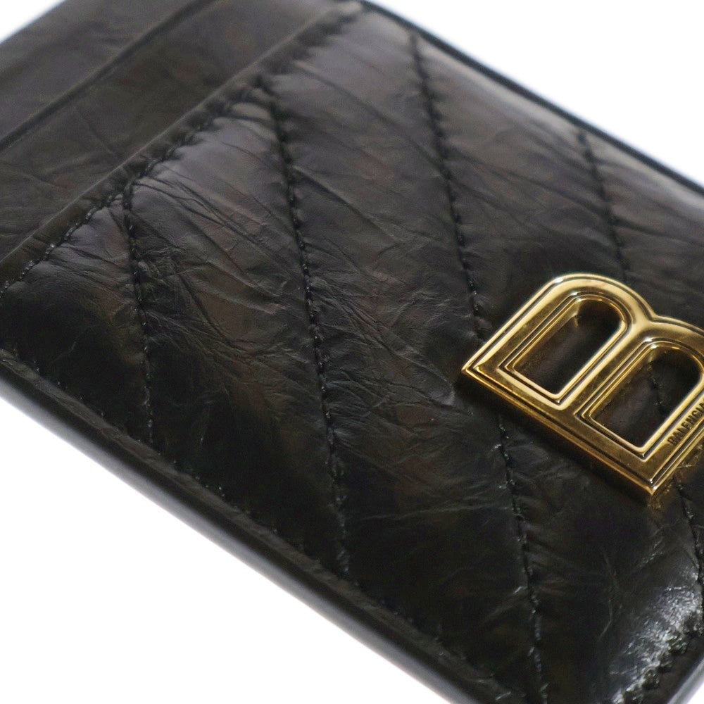 BALENCIAGA(バレンシアガ) キルテッド マグネットパスケース カードケース ブラック