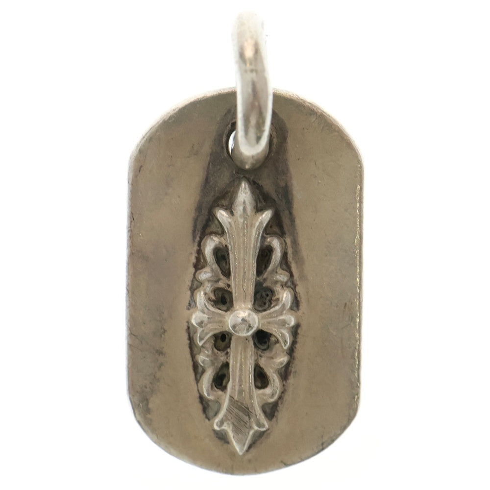 CHROME HEARTS(クロムハーツ) RAISED FRLR DOGTAG レイズドフローラルクロス ドッグタグ ペンダントトップ シルバー BCA302