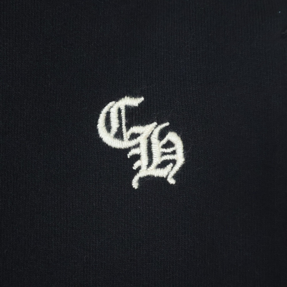 CHROME HEARTS(クロムハーツ) Y NOT SLO RIDE ロゴ刺繍CHプラスレザーパッチスウェットパンツ ブラック