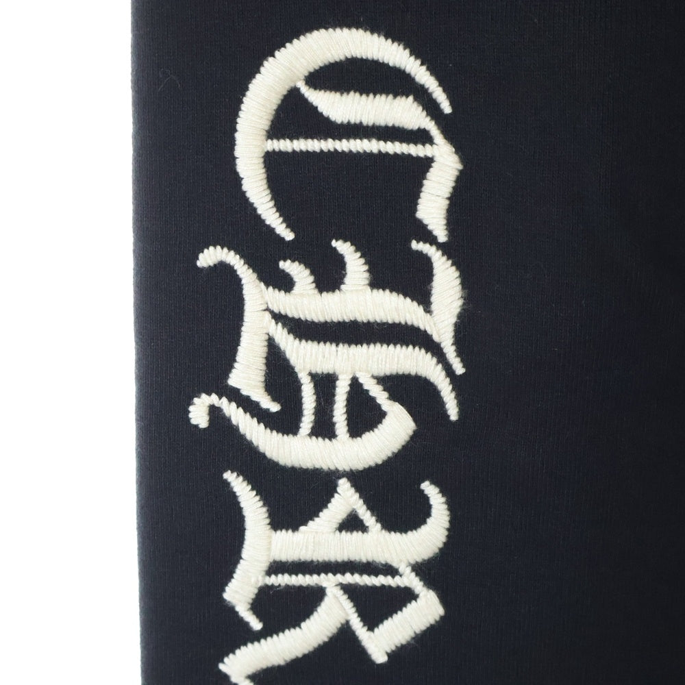 CHROME HEARTS(クロムハーツ) Y NOT SLO RIDE ロゴ刺繍CHプラスレザーパッチスウェットパンツ ブラック
