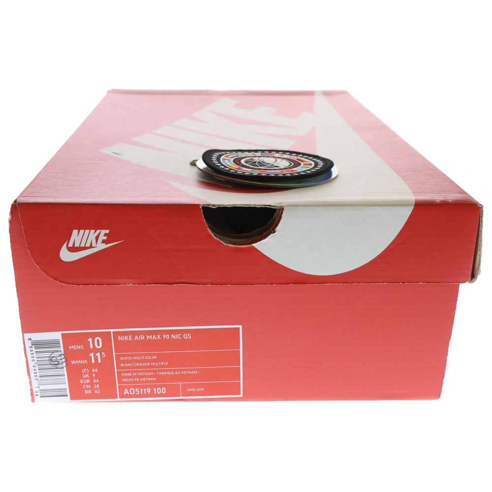 NIKE(ナイキ) AIR MAX 90 NIC QS A05119-100 国旗柄 エアマックス90 ローカットスニーカー シューズ US10/28.0cm ホワイト