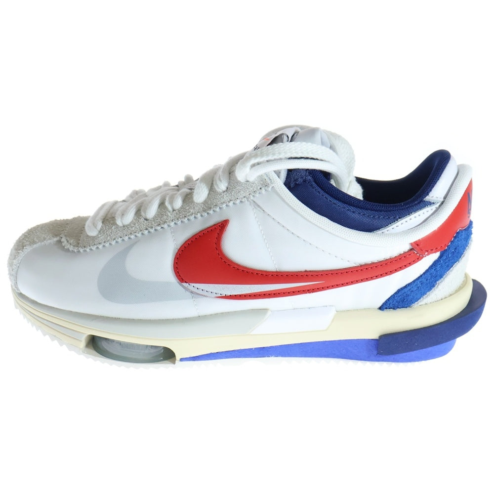 NIKE(ナイキ) ×Sacai Zoom Cortez White and University Red DQ0581-100 サカイ ズームコルテッツ ローカットスニーカー シューズ US8/26.0cm ホワイト