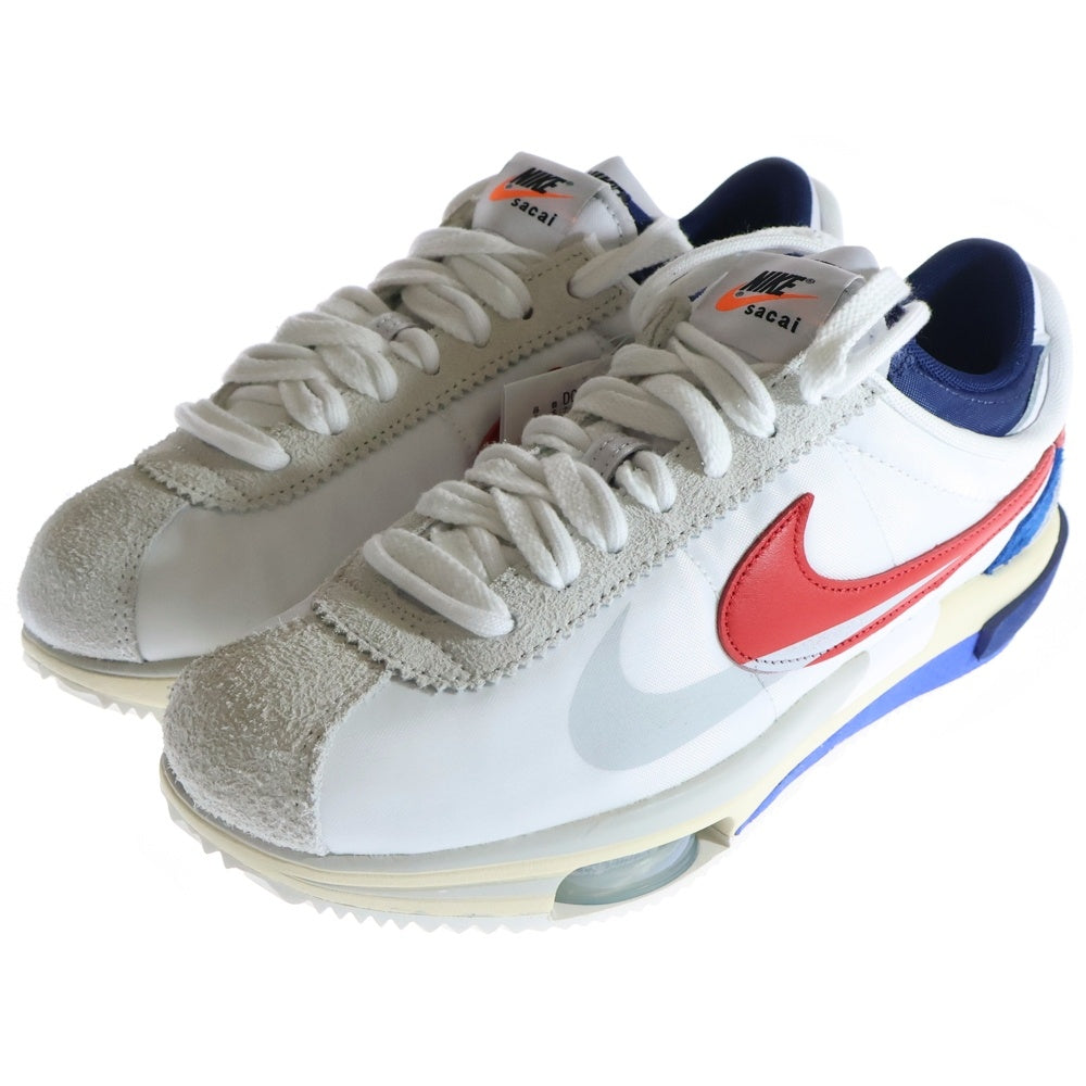 NIKE(ナイキ) ×Sacai Zoom Cortez White and University Red DQ0581-100 サカイ ズームコルテッツ ローカットスニーカー シューズ US8/26.0cm ホワイト
