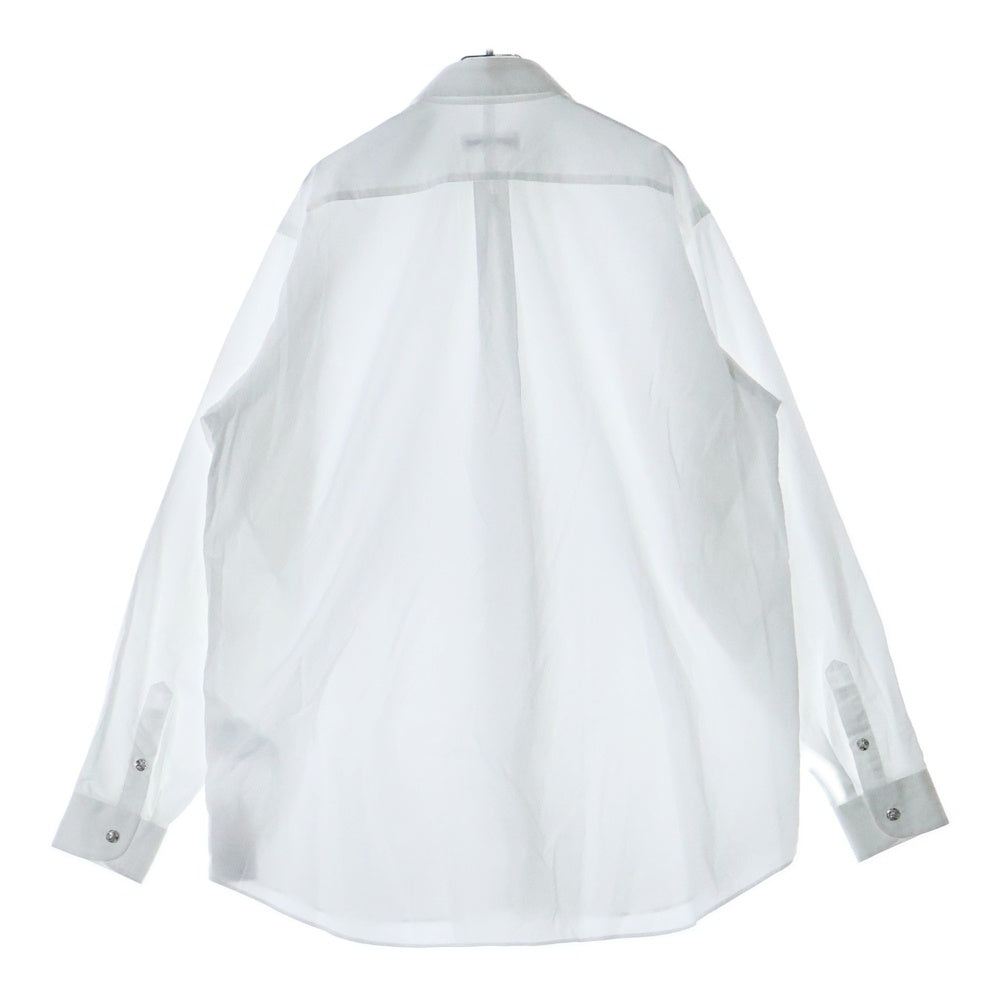 CHROME HEARTS(クロムハーツ) BS FLEUR DRESS SHIRT BSフレアボタン オーバーサイズコットン長袖シャツ ホワイト