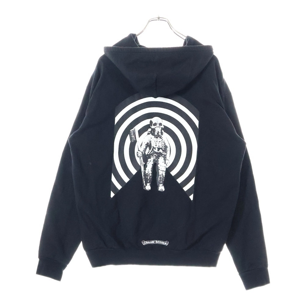 CHROME HEARTS(クロムハーツ) SWTSHRT HD ZIP FOTI フォティ スカルバックプリントジップアップフーディーパーカー ブラック