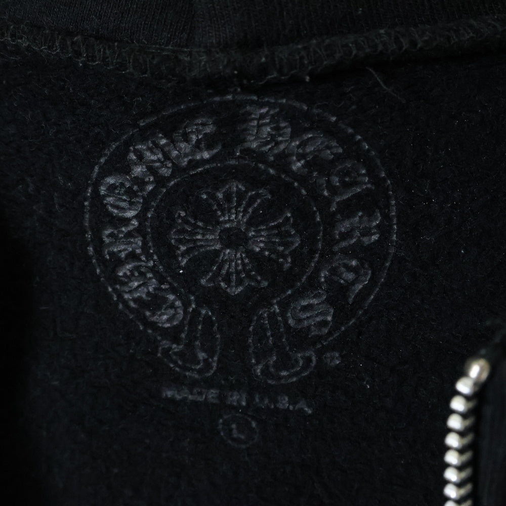 CHROME HEARTS(クロムハーツ) SWTSHRT HD ZIP FOTI フォティ スカルバックプリントジップアップフーディーパーカー ブラック