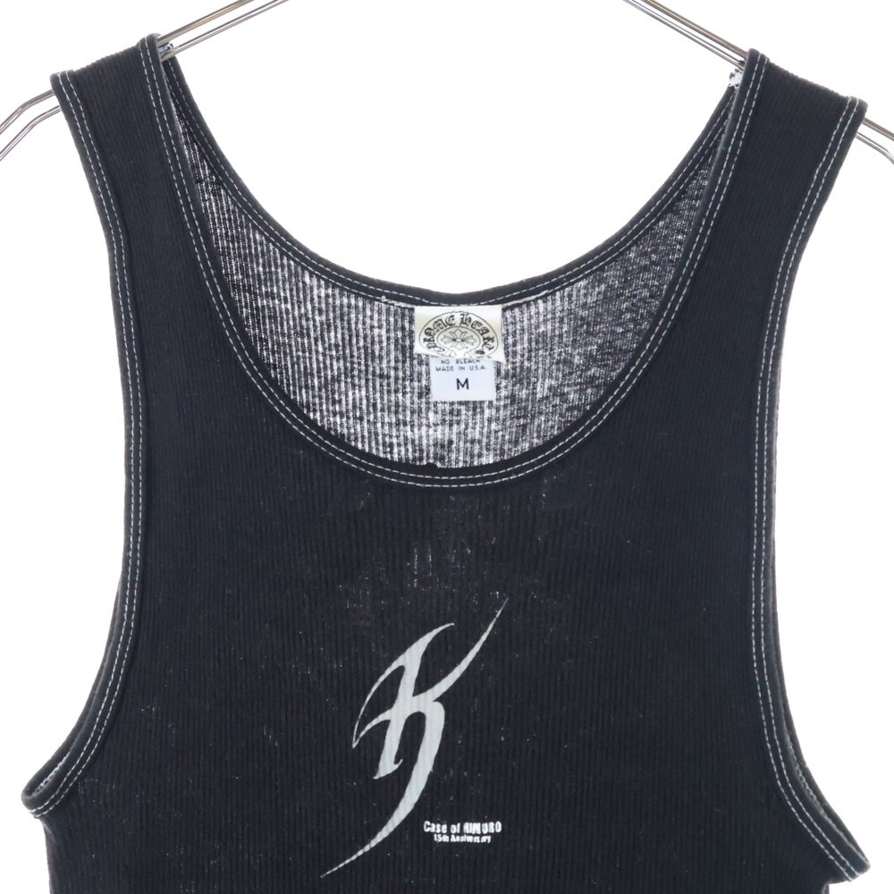 CHROME HEARTS(クロムハーツ) ×氷室京介 KYOSUKE HIMURO 15th Anniversary Special LIVE プリントリブタンクトップ ノースリーブ ブラック