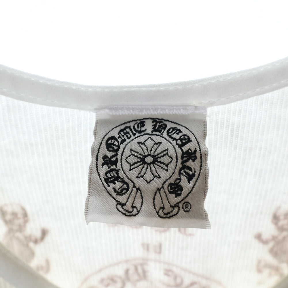 CHROME HEARTS(クロムハーツ) OLD FOTI オールド フォティ プリントリブタンクトップ ノースリーブ ホワイト