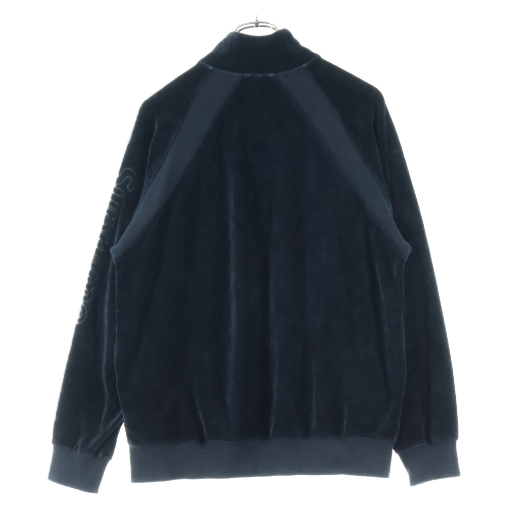 SUPREME(シュプリーム) 18SS ×Lacoste Velour Harf-Zip Track Top ラコステ ベロア ハーフジップ トラックジャケット ブラック