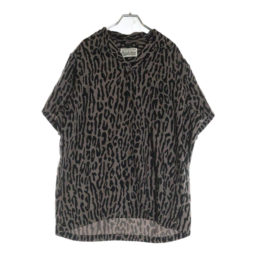 WACKO MARIA(ワコマリア) ×MINEDENIM 22MND-WM001-77-032 マインデニム レオパード柄 半袖シャツ 開襟シャツ グレー/ブラック