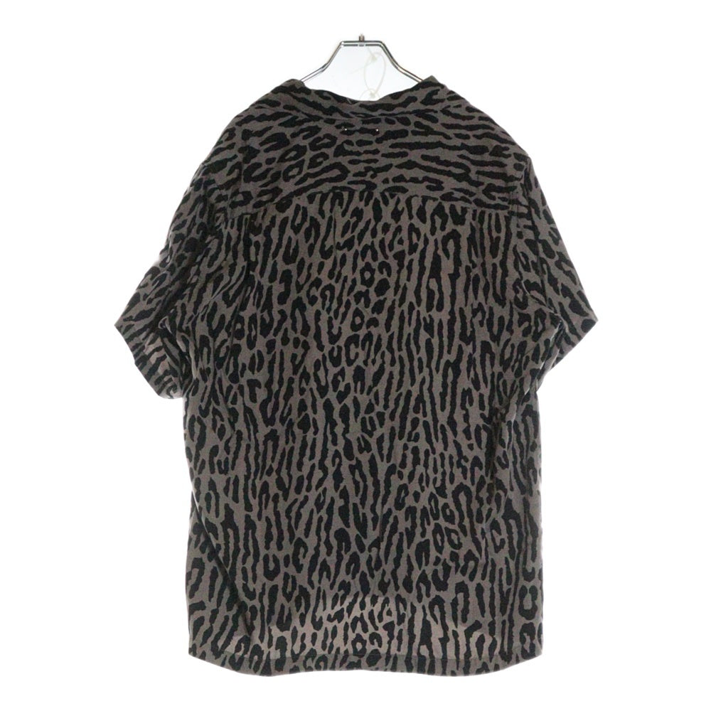 WACKO MARIA(ワコマリア) ×MINEDENIM 22MND-WM001-77-032 マインデニム レオパード柄 半袖シャツ 開襟シャツ グレー/ブラック