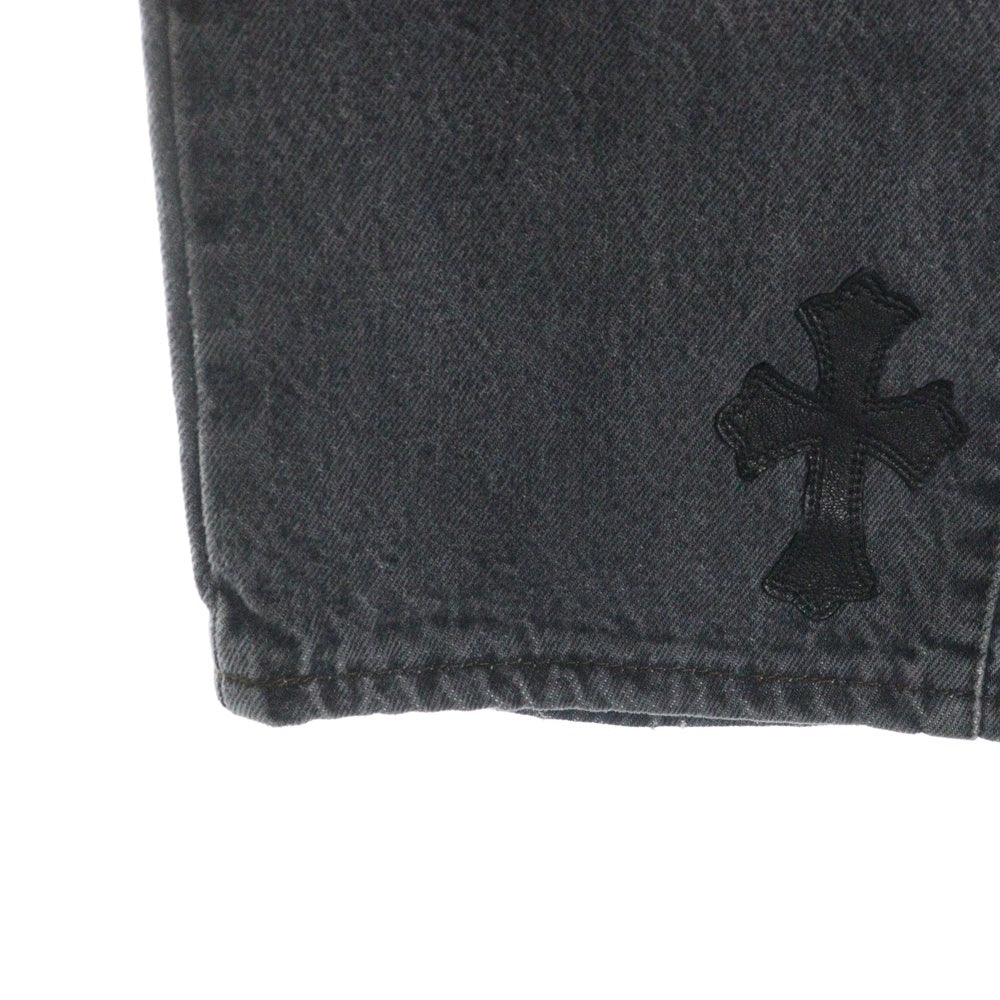 CHROME HEARTS(クロムハーツ) LEVI'S U VNTG JEAN BLK/RED TAB リーバイス 501 クロスパッチ付きボタンフライデニムパンツ ブラック