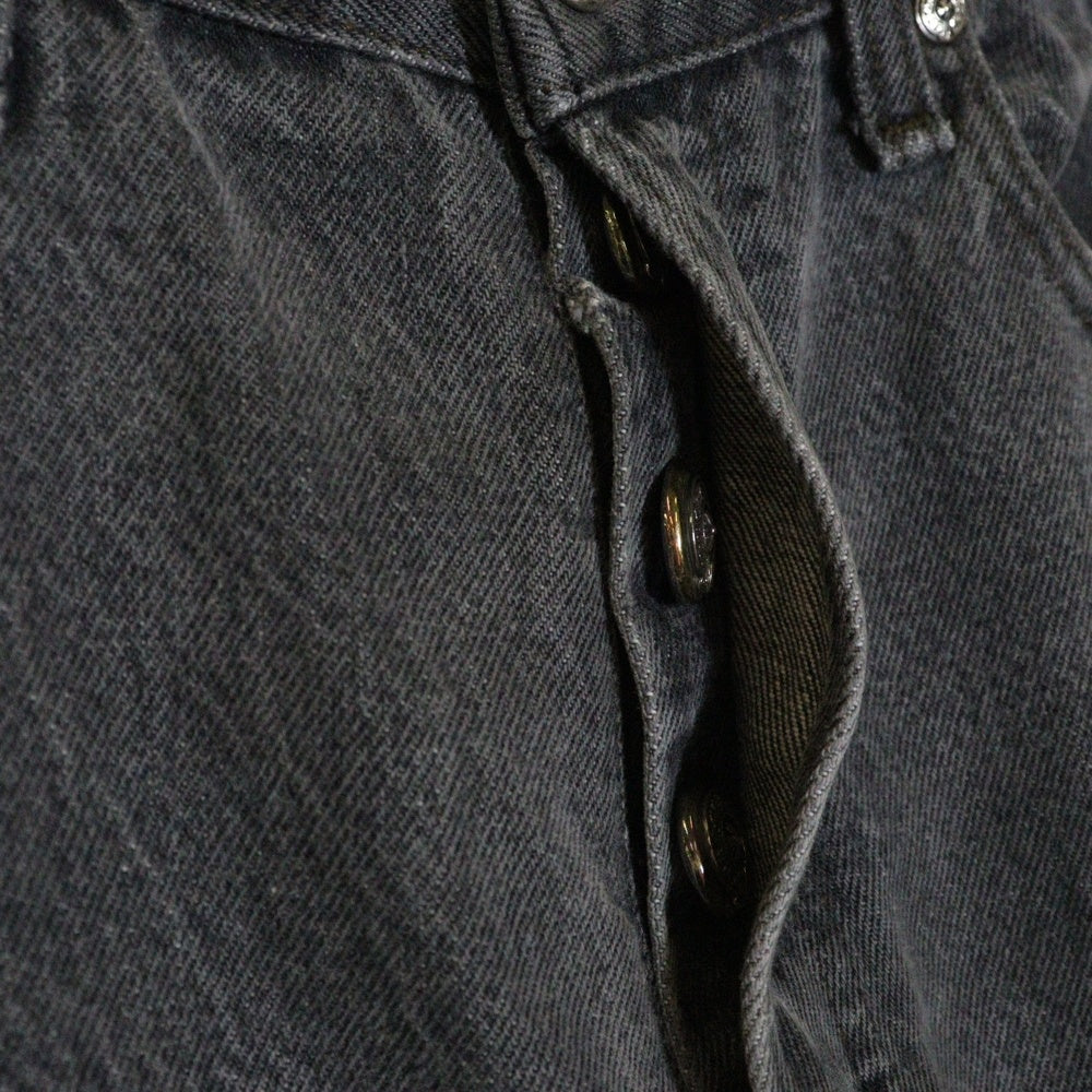 CHROME HEARTS(クロムハーツ) LEVI'S U VNTG JEAN BLK/RED TAB リーバイス 501 クロスパッチ付きボタンフライデニムパンツ ブラック