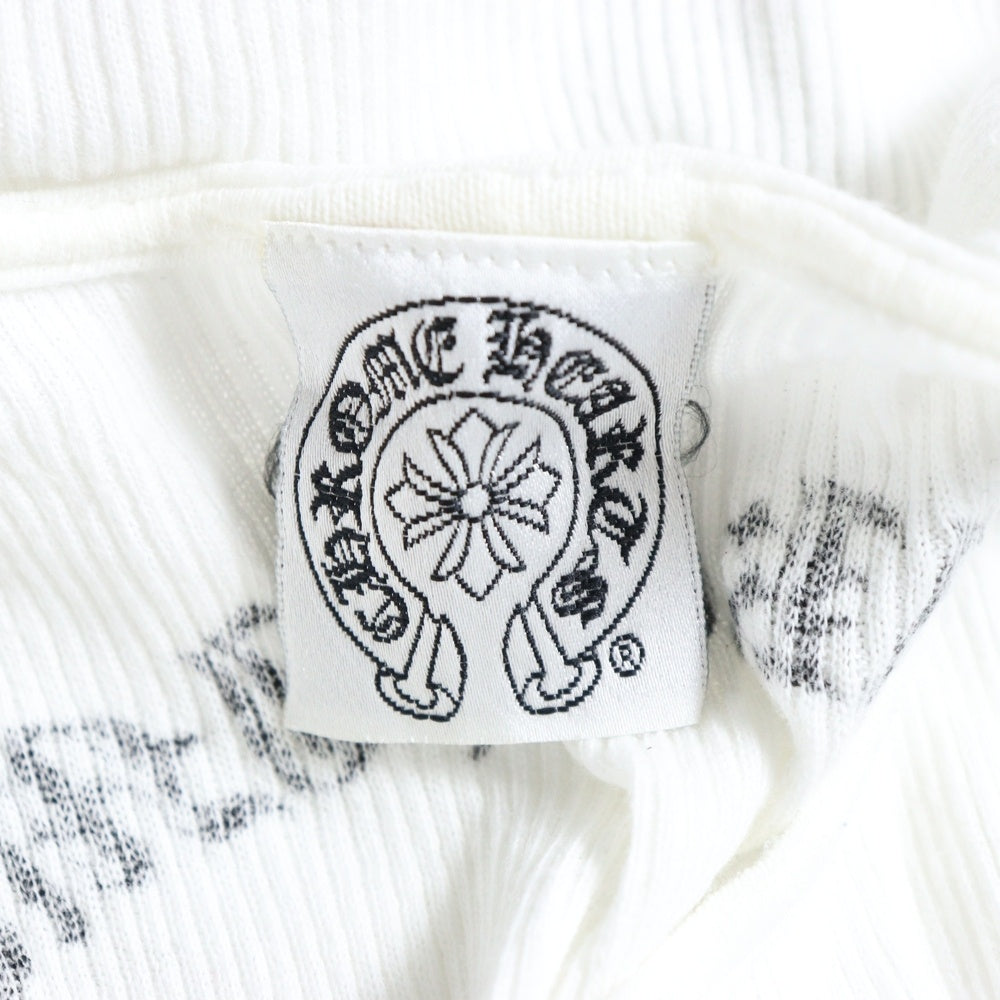 CHROME HEARTS(クロムハーツ) OLD オールド バックラージCHクロス リブタンクトップ ノースリーブ ホワイト