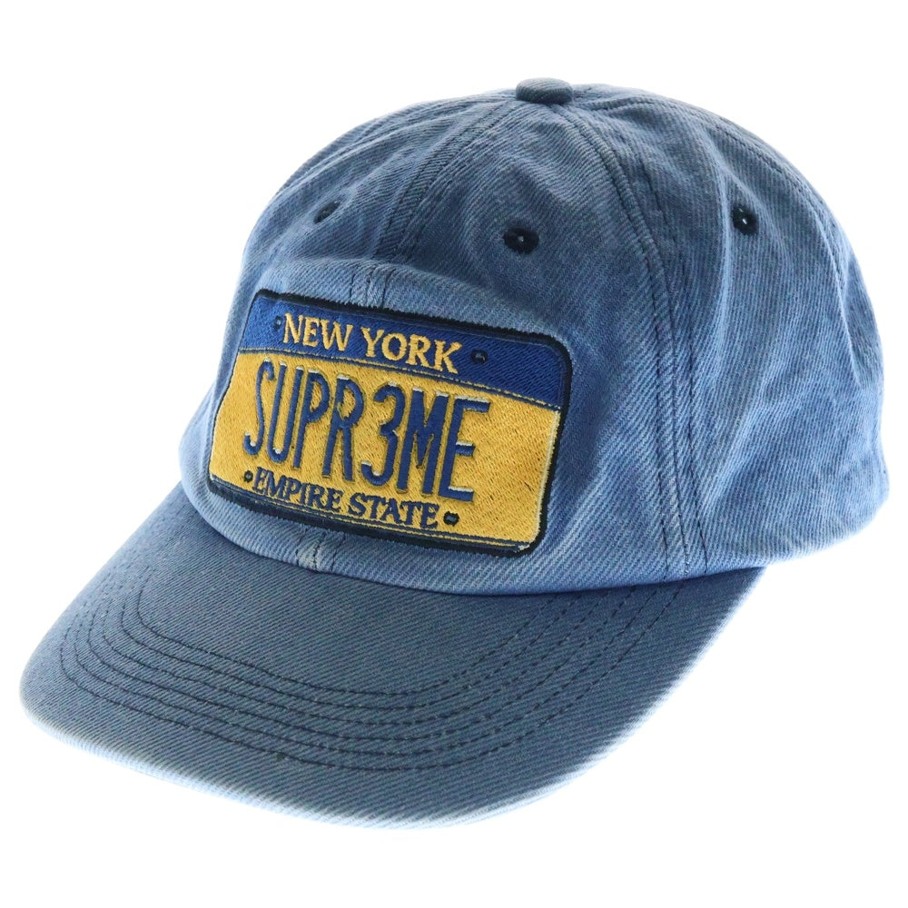 SUPREME(シュプリーム) 25SS License Plate 6-Panel Cap ライセンスプレート6パネルデニムキャップ 帽子 インディゴブルー