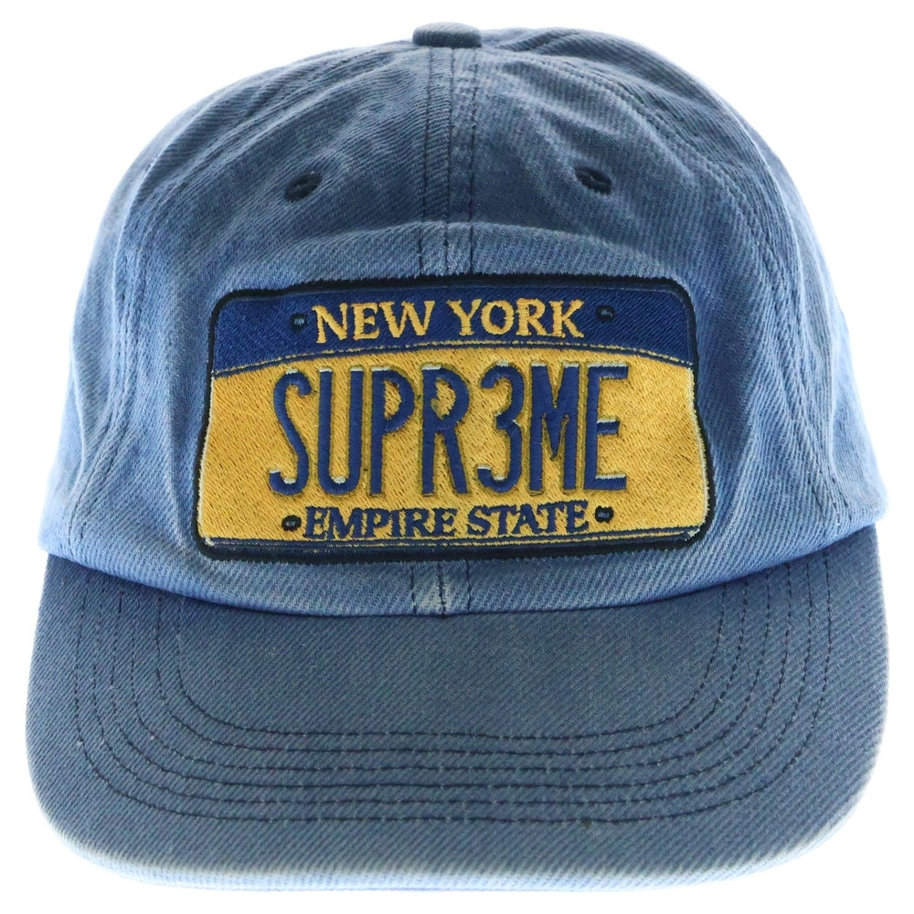 SUPREME(シュプリーム) 25SS License Plate 6-Panel Cap ライセンスプレート6パネルデニムキャップ 帽子 インディゴブルー