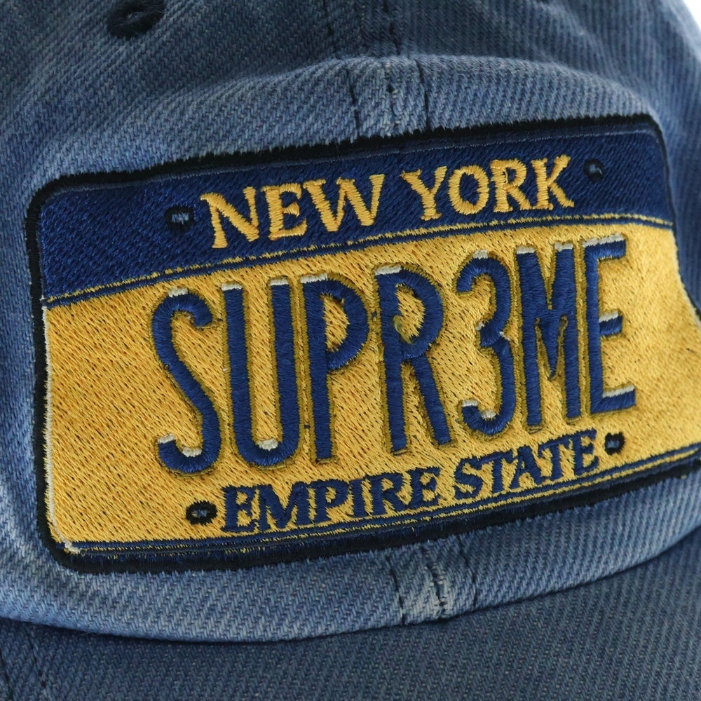 SUPREME(シュプリーム) 25SS License Plate 6-Panel Cap ライセンスプレート6パネルデニムキャップ 帽子 インディゴブルー