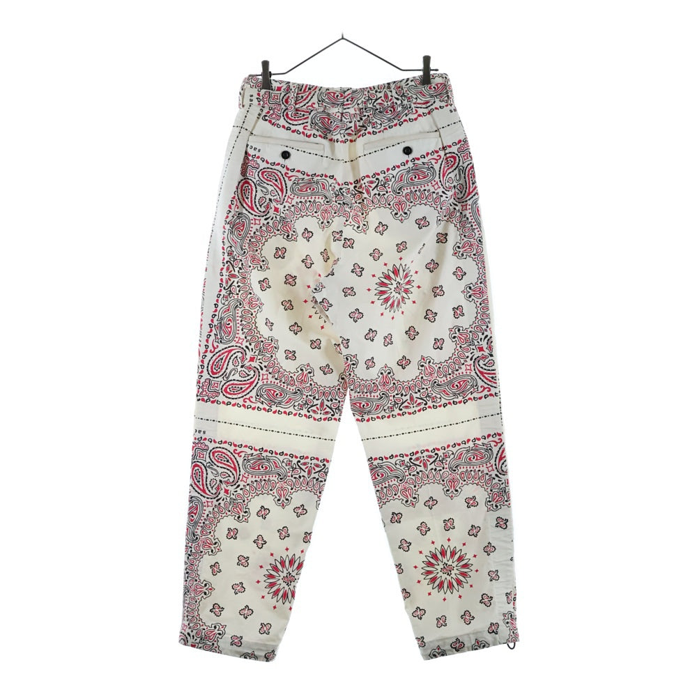 Sacai(サカイ) 22SS Bandana Print Pants 22-02691M バンダナプリントベルテッドパンツ ホワイト/ピンク