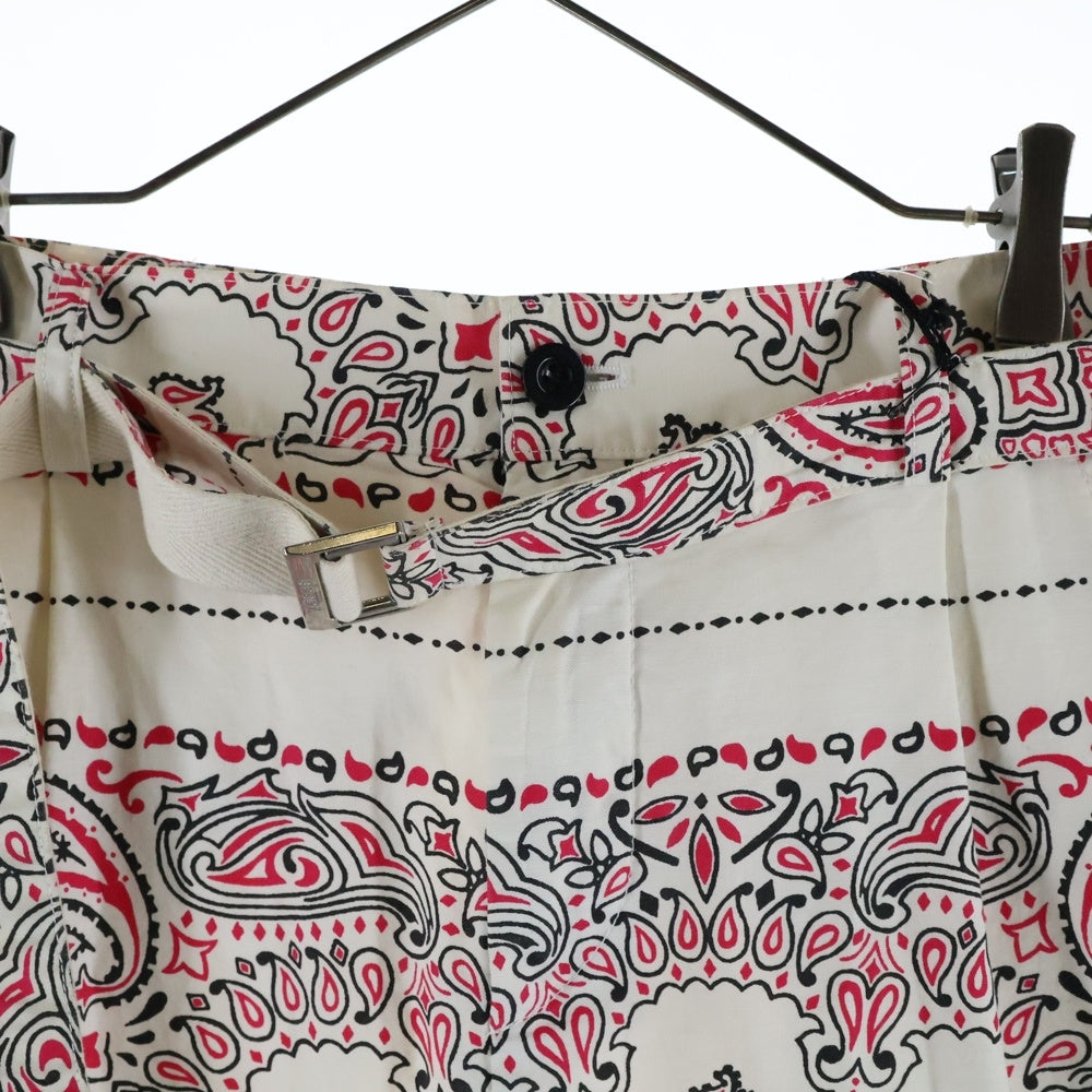 Sacai(サカイ) 22SS Bandana Print Pants 22-02691M バンダナプリントベルテッドパンツ ホワイト/ピンク