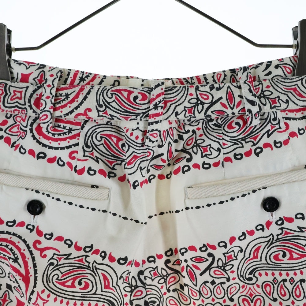 Sacai(サカイ) 22SS Bandana Print Pants 22-02691M バンダナプリントベルテッドパンツ ホワイト/ピンク