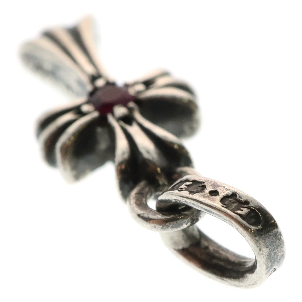 CHROME HEARTS(クロムハーツ) CRS BBYFAT RUBY ベイビーファット 両面1ルビー チャーム ネックレストップ シルバー