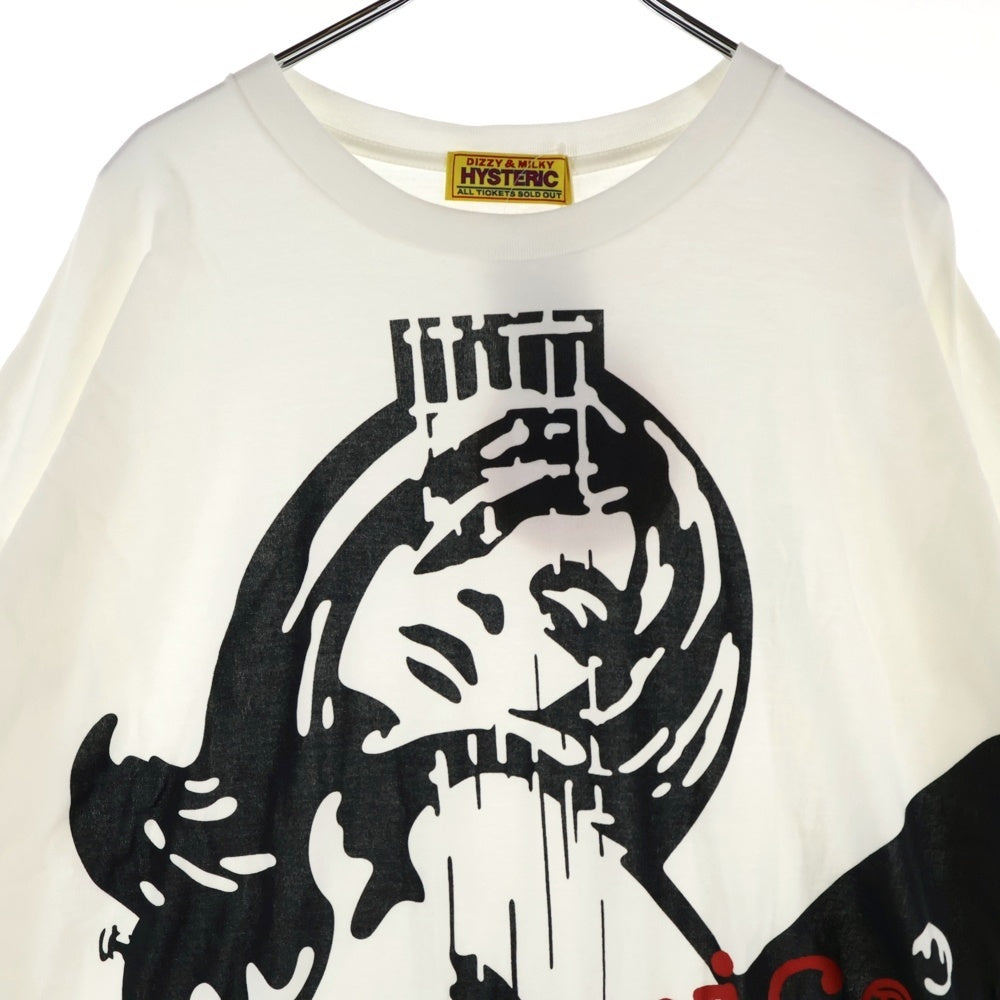 HYSTERIC GLAMOUR(ヒステリックグラマー) GUITAR GIRL 01243CO01ギターガール 半袖Tシャツ カットソー ホワイト