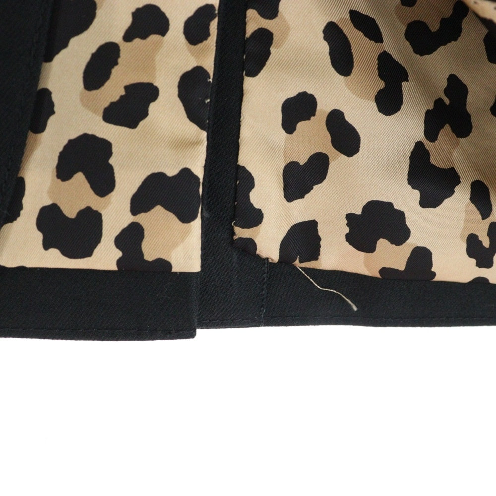 WACKO MARIA(ワコマリア) UNCONSTRUCTED JACKET アンコンストラクテッド 裏地レオパード柄 テーラード ジャケット ブラック