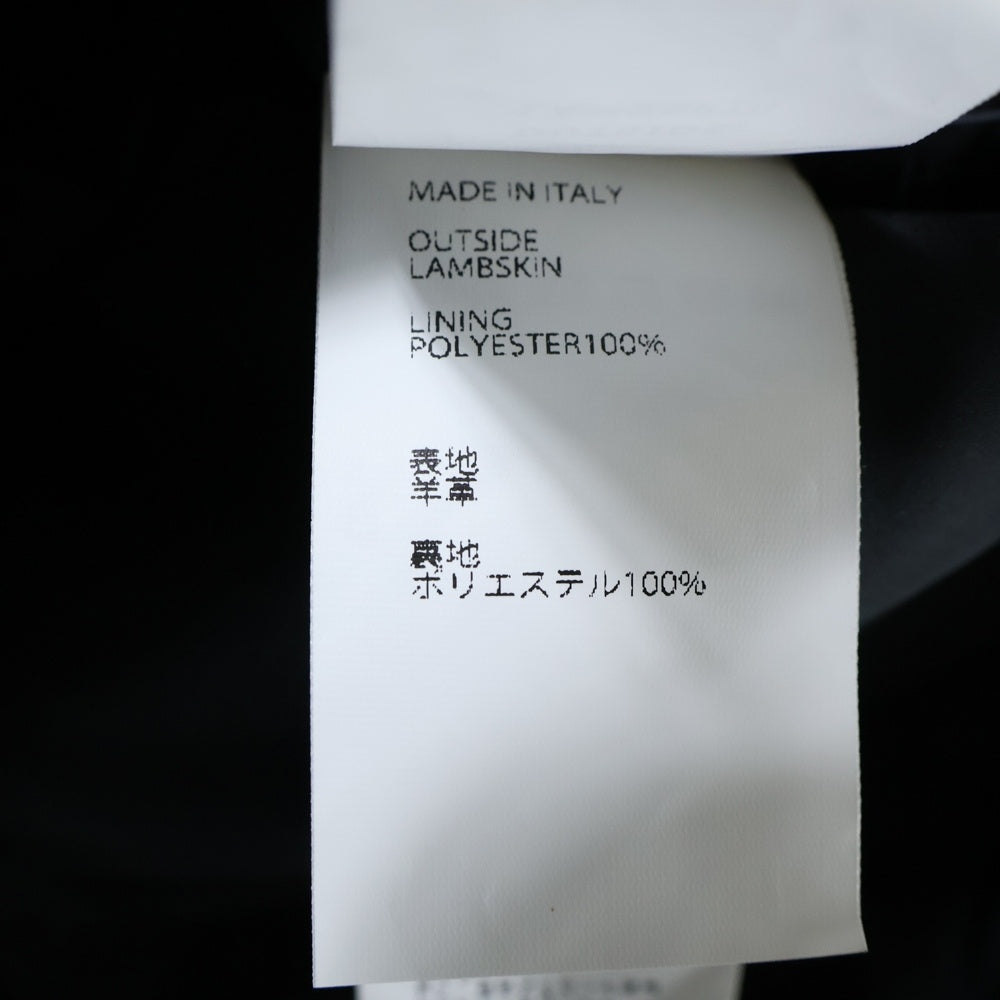 EMMETI(エンメティ) レザーシングルライダースジャケット GIAPPONE-078 ブラック