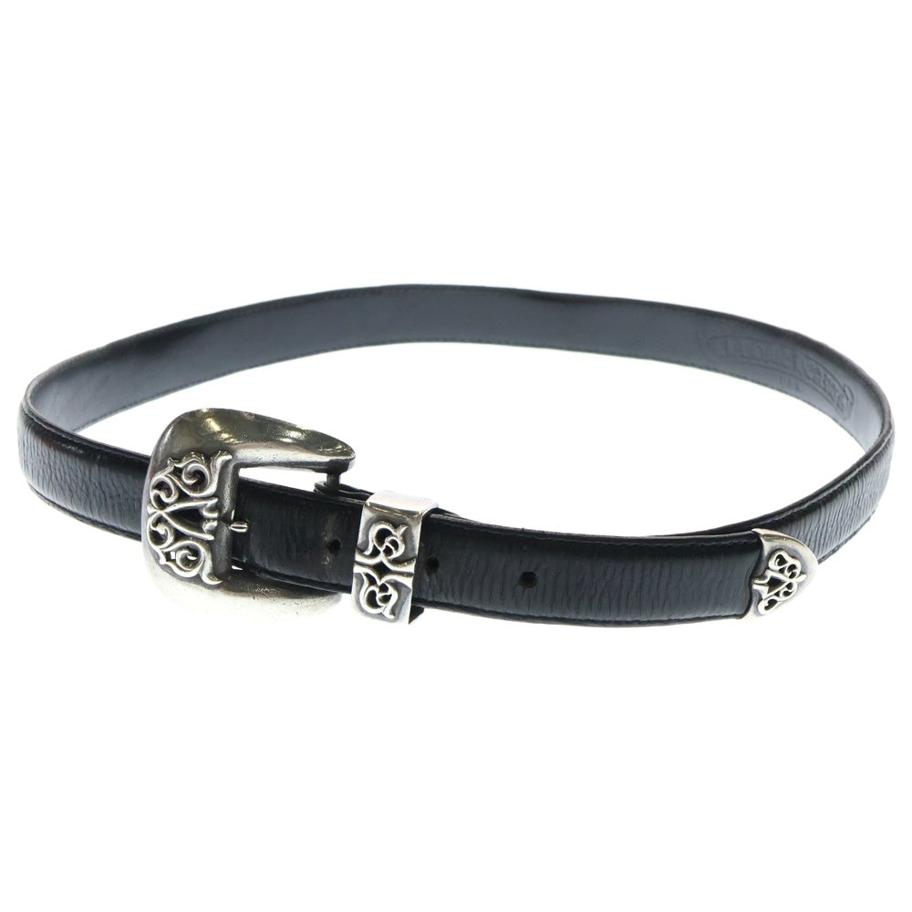 CHROME HEARTS(クロムハーツ) BLT CLASSIC 3PC クラシック 3ピース レザーベルト ブラック/シルバー
