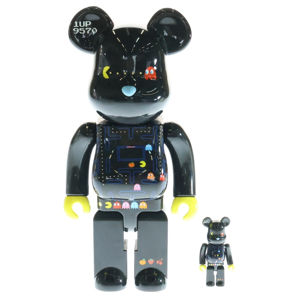 MEDICOM TOY(メディコムトイ) BE@RBRICK PAC-MAN 100%/400% ベアブリック パックマン フィギュア ブラック