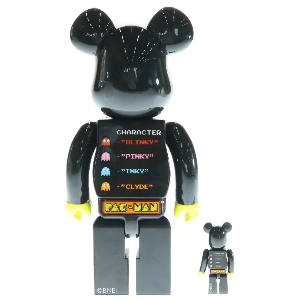 MEDICOM TOY(メディコムトイ) BE@RBRICK PAC-MAN 100%/400% ベアブリック パックマン フィギュア ブラック